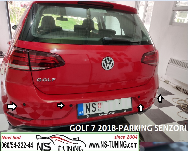 golf 7 2015 2016 2017 2018 parking senzori ugradnja sa ekranom novi sad ns tuning